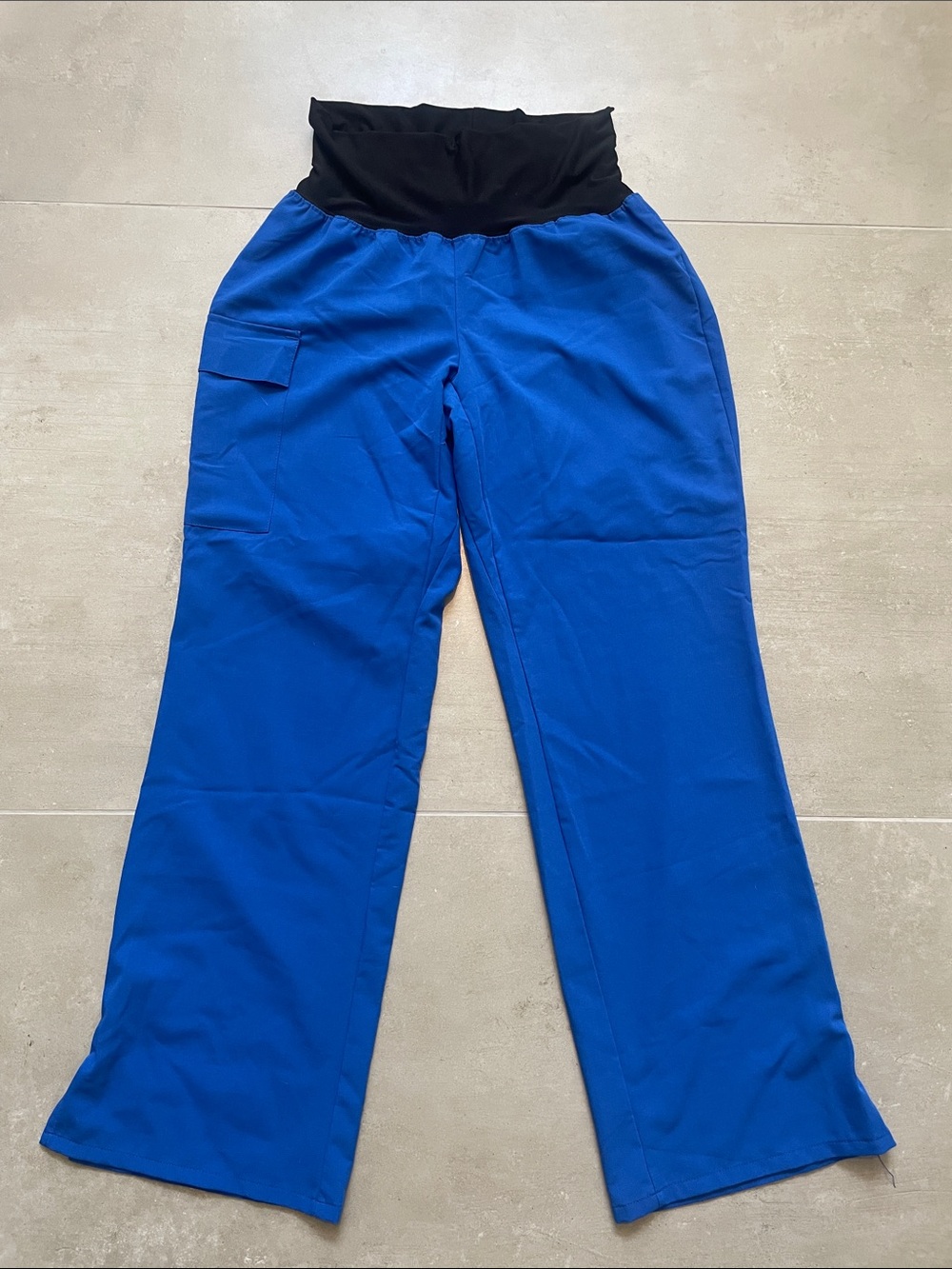 Maternity ROYAL BLUE SCRUBS BOTTOMS! Bottoms w/ Black Waistband. SIZE: small